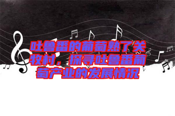 吐魯番的葡萄熟了關(guān)牧村,探尋吐魯番葡萄產(chǎn)業(yè)的發(fā)展情況