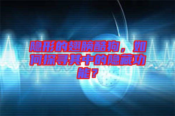 隱形的翅膀酷狗,如何探尋其中的隱藏功能?
