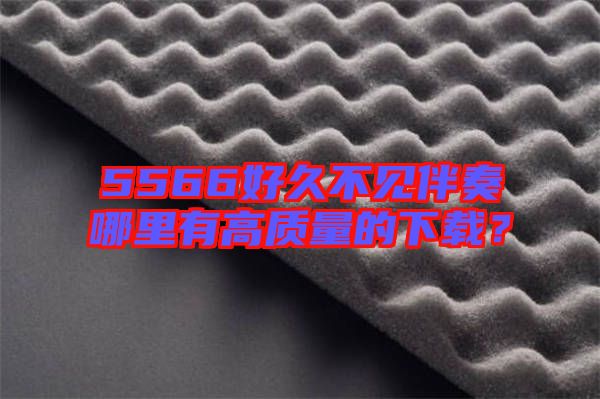 5566好久不見伴奏哪里有高質量的下載?