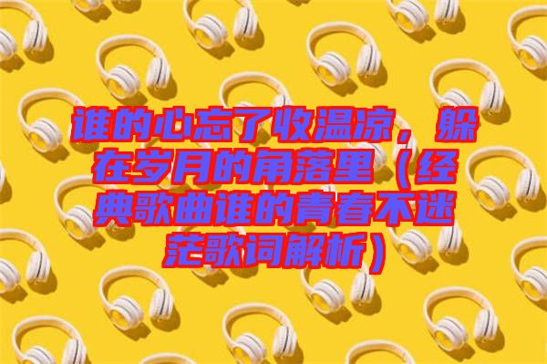 誰(shuí)的心忘了收溫涼，躲在歲月的角落里（經(jīng)典歌曲誰(shuí)的青春不迷茫歌詞解析）