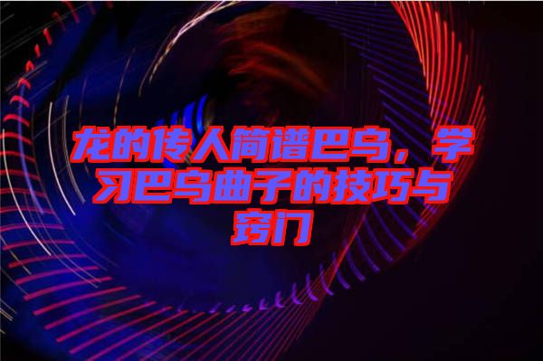 龍的傳人簡譜巴烏,學(xué)習(xí)巴烏曲子的技巧與竅門