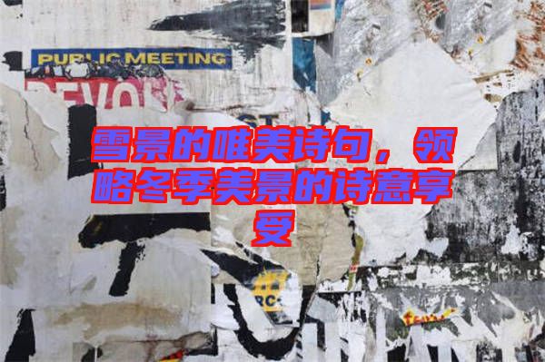 雪景的唯美詩句,領(lǐng)略冬季美景的詩意享受