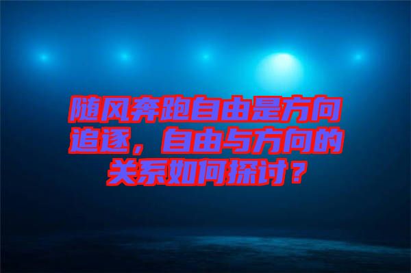 隨風奔跑自由是方向追逐，自由與方向的關系如何探討？